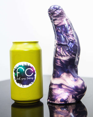 A purple dildo with girth changes called Keith the Yeti by Fantastic Kreations.