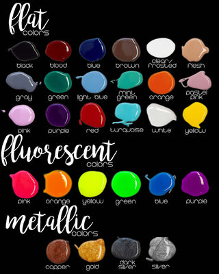Assorted color palette used for Antarei The Alien Packer products
