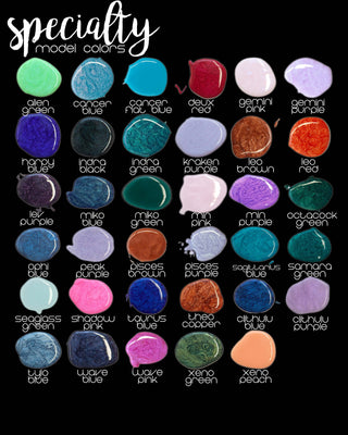 A color list of all the available colors our sex toys can come in, each dildo comes with your choice of 2 colors.