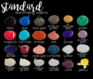 Range of standard colors available for Antarei The Alien Packer